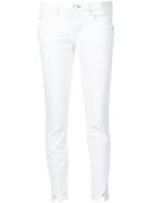 Amo Cropped Twisted Jeans, Women's, Size: 29, White, Cotton/spandex/elastane