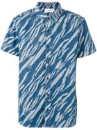 Les Benjamins Printed Short Sleeve Shirt, Men's, Size: Medium, Blue, Cotton