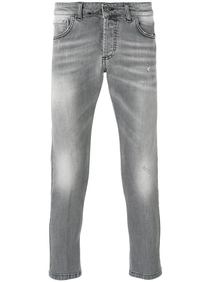 Entre Amis Cropped Skinny Jeans, Men's, Size: 38, Grey, Cotton/spandex/elastane