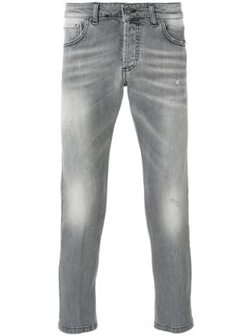 Entre Amis Cropped Skinny Jeans, Men's, Size: 38, Grey, Cotton/spandex/elastane