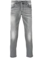 Entre Amis Cropped Skinny Jeans, Men's, Size: 38, Grey, Cotton/spandex/elastane