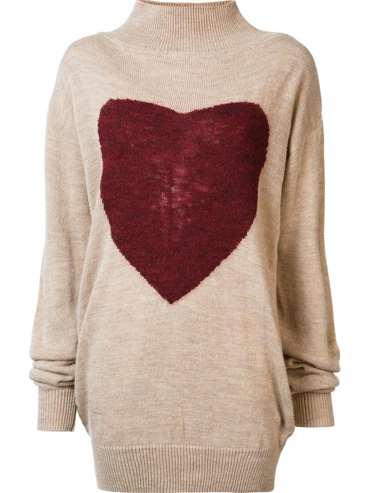 Vivienne Westwood Anglomania Heart Jumper, Women's, Size: S/m, Nude/neutrals, Acrylic/wool