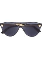 Versace Aviator Shields Sunglasses, Adult Unisex, Black, Metal