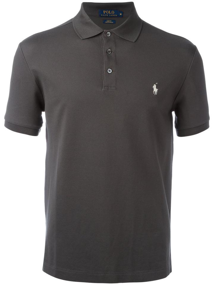 Polo Ralph Lauren Embroidered Logo Polo Shirt, Men's, Size: Xxl, Grey, Cotton/spandex/elastane