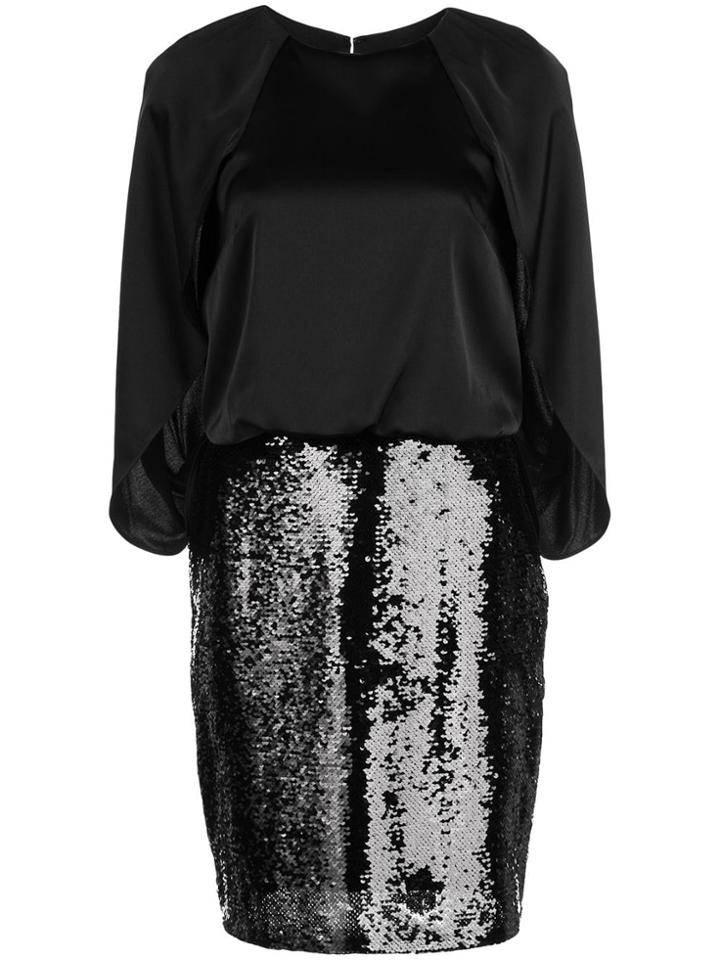 Aidan Mattox 80's Style Dress - Black