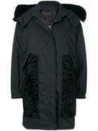 Blancha Fur Detail Parka - Black
