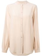 Equipment - Collarless Shirt - Women - Silk - M, Nude/neutrals, Silk