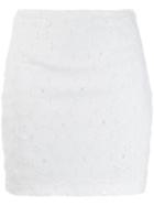 Staud Anglaise Lace Embroidered Skirt - White