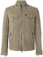 John Varvatos - Lightweight Jacket - Men - Polyamide/goat Suede - 52, Grey, Polyamide/goat Suede