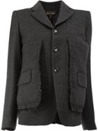 Comme Des Garçons Side Pleated Blazer - Black