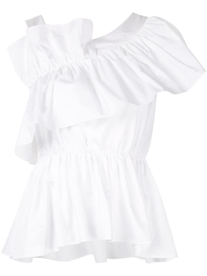 Goen.j One-shoulder Ruffled Top - White