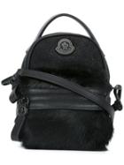 Moncler Mini Backpack Crossbody Bag, Women's, Black, Calf Leather/goat Skin/polyamide/calf Hair