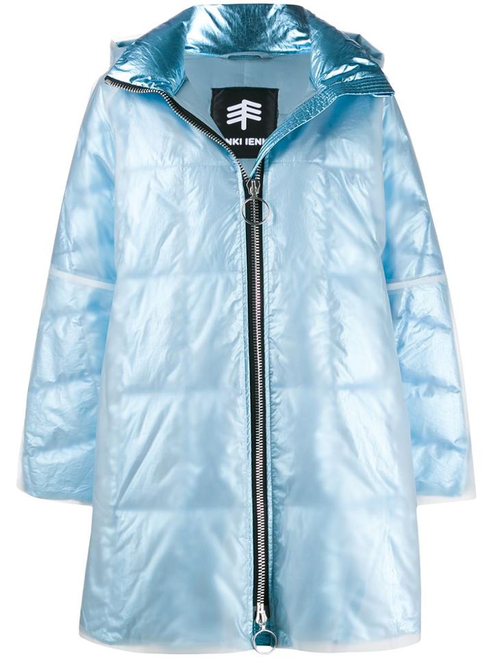 Ienki Ienki Iridescent Oversized Puffer Coat - Blue