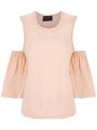 Andrea Bogosian Cold Shoulder Top - Nude & Neutrals
