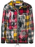 Palm Angels Patchwork Plaid Windbreaker - Red
