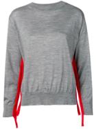 Sofie D'hoore Stripe Detail Loose Sweater - Grey