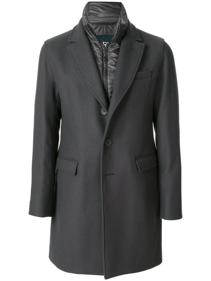 Herno Padded Double Collar Coat - Grey