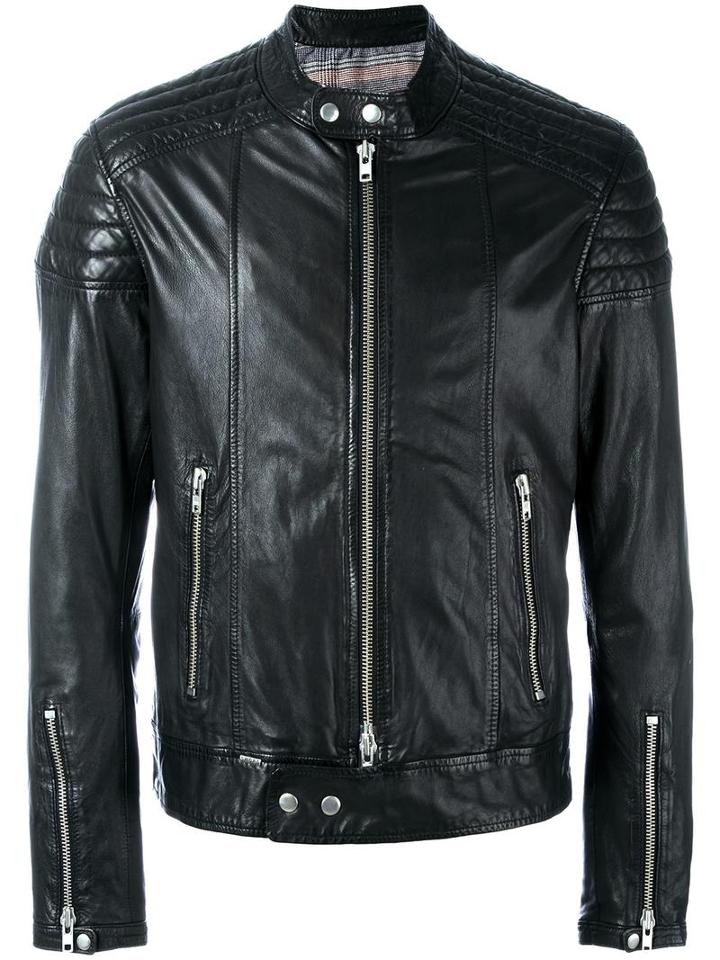 S.w.o.r.d 6.6.44 'divo' Jacket, Men's, Size: 52, Black, Leather/cotton/polyester