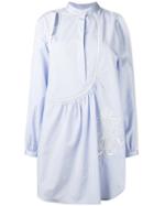 3.1 Phillip Lim - Cold Shoulder Shirt - Women - Silk/cotton - 2, Blue, Silk/cotton