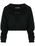 1017 Alyx 9sm Cropped Hooded Sweatshirt - Black