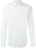 Z Zegna Classic Button Down Shirt, Men's, Size: 44, White, Cotton/spandex/elastane