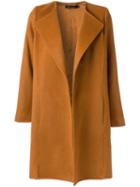 Andrea Marques - Lapels Coat - Women - Polyamide/wool - 36, Yellow/orange, Polyamide/wool