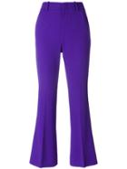 Gucci Cropped Flare Trousers - Pink & Purple