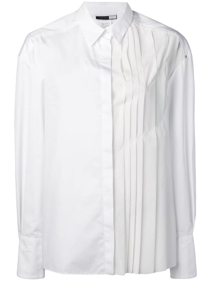 Sport Max Code Pleated Detail Buttoned Shirt - White