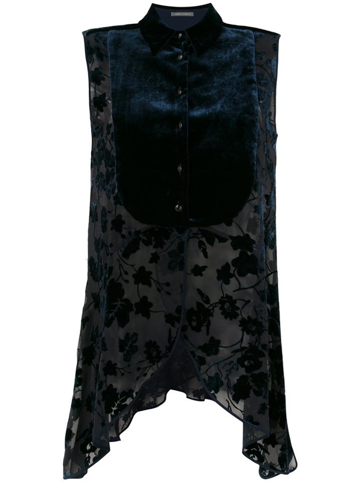 Alberta Ferretti Floral Blouse - Blue