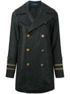 Polo Ralph Lauren - Double-breasted Jacket - Women - Linen/flax - 8, Black, Linen/flax