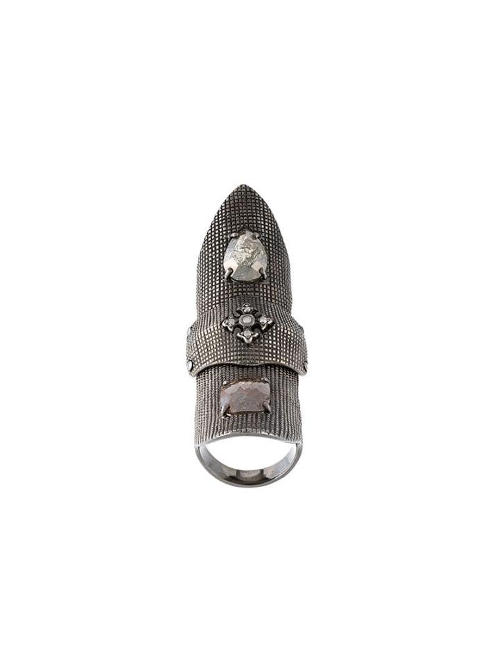 Loree Rodkin Armour Claw Ring - Grey