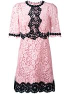 Dolce & Gabbana Lace Dress - Pink & Purple