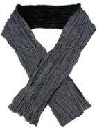 John Varvatos Polka Dots Print Scarf, Men's, Black, Viscose/silk