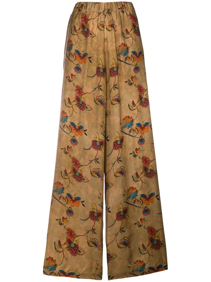 Uma Wang Printed Palazzo Pants - Brown