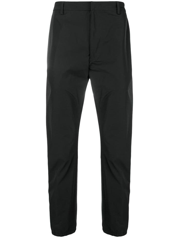 Prada Contrast Insert Trousers - Black