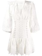 Zimmermann Lace-up Detail Dress - White