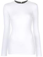 Brunello Cucinelli Classic Long Sleeve Top - White