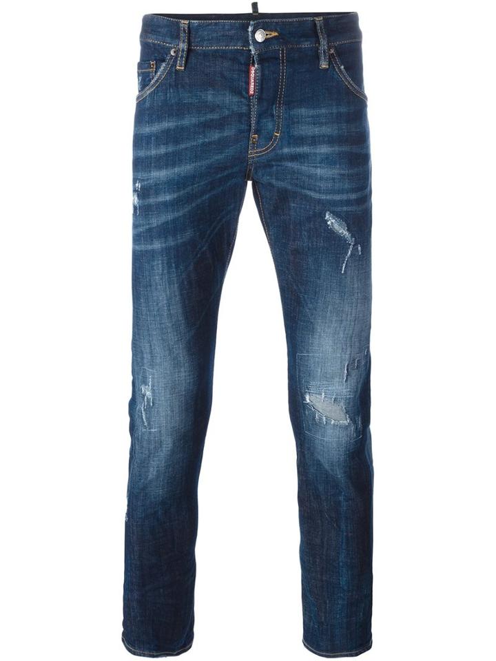 Dsquared2 'mb' Jeans, Men's, Size: 52, Blue, Cotton/spandex/elastane/polyester