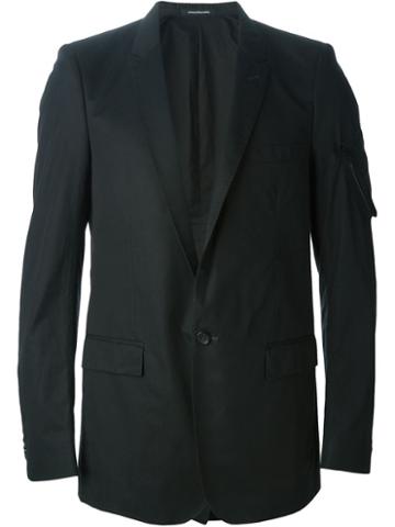 Nicolas Andreas Taralis Zip Pocket Detail Blazer, Men's, Size: 50, Black, Cotton