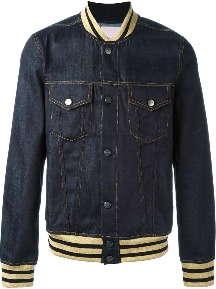 Palm Angels Denim Varsity Jacket