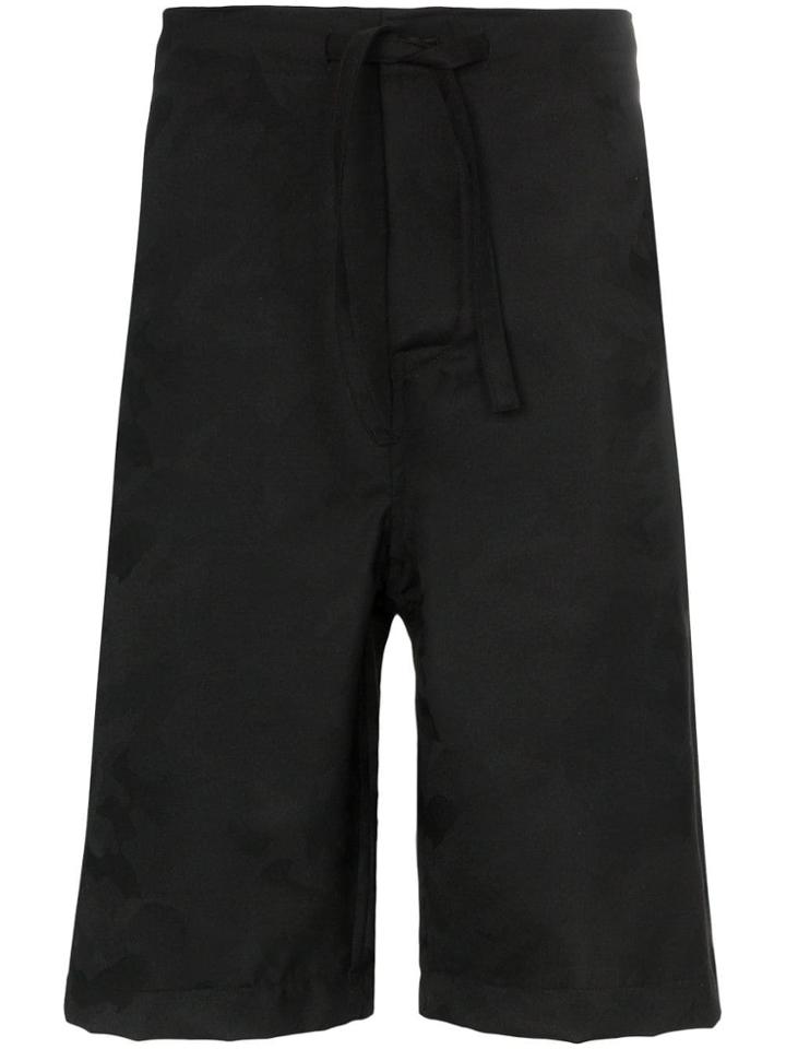 Comme Des Garçons Homme Plus Camo Print Jacquard Shorts - Black