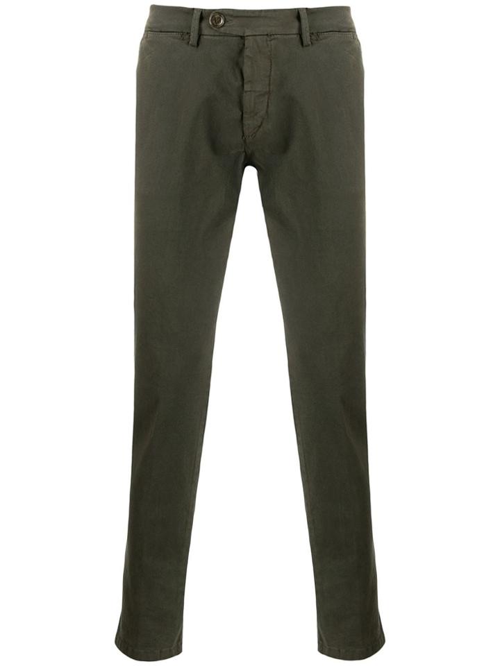 Frankie Morello Slim-fit Chino Trousers - Green