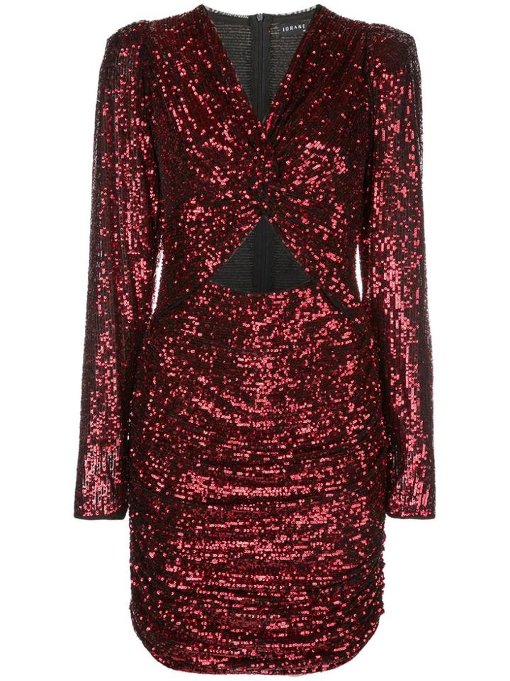 Iorane Cut Out Detail Dress - Red
