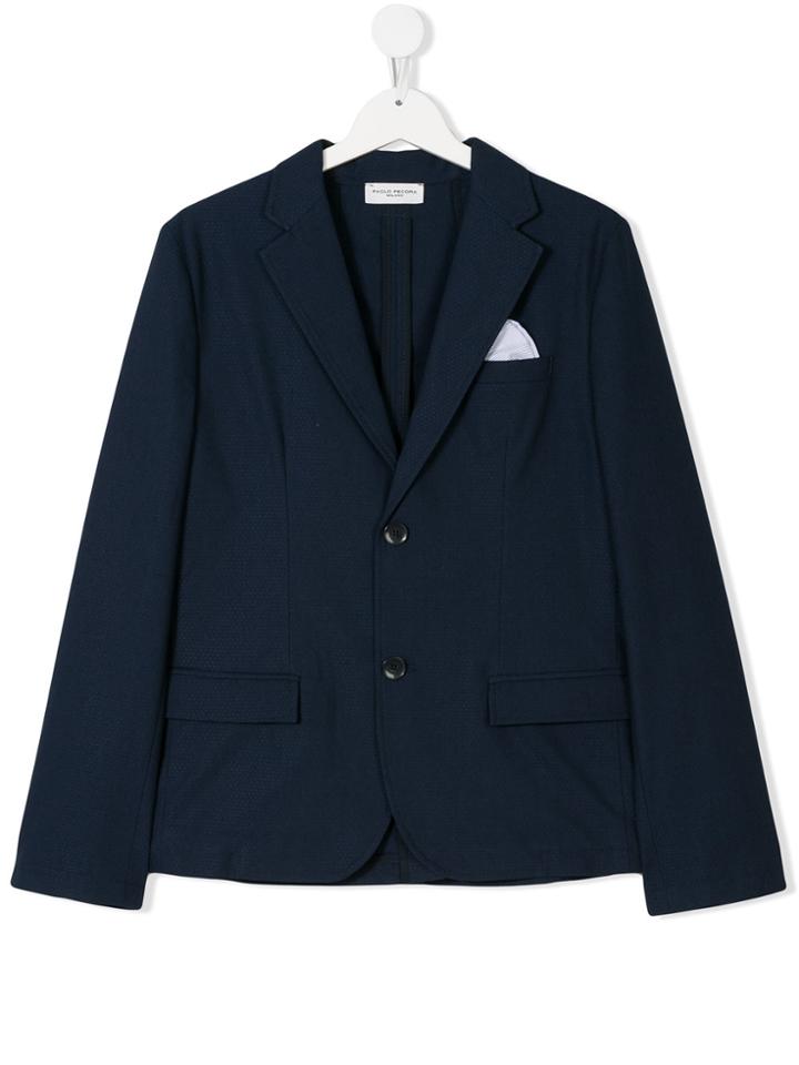 Paolo Pecora Kids Teen Tailored Blazer - Blue