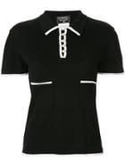 Chanel Vintage Contrast Trim Polo Shirt - Black