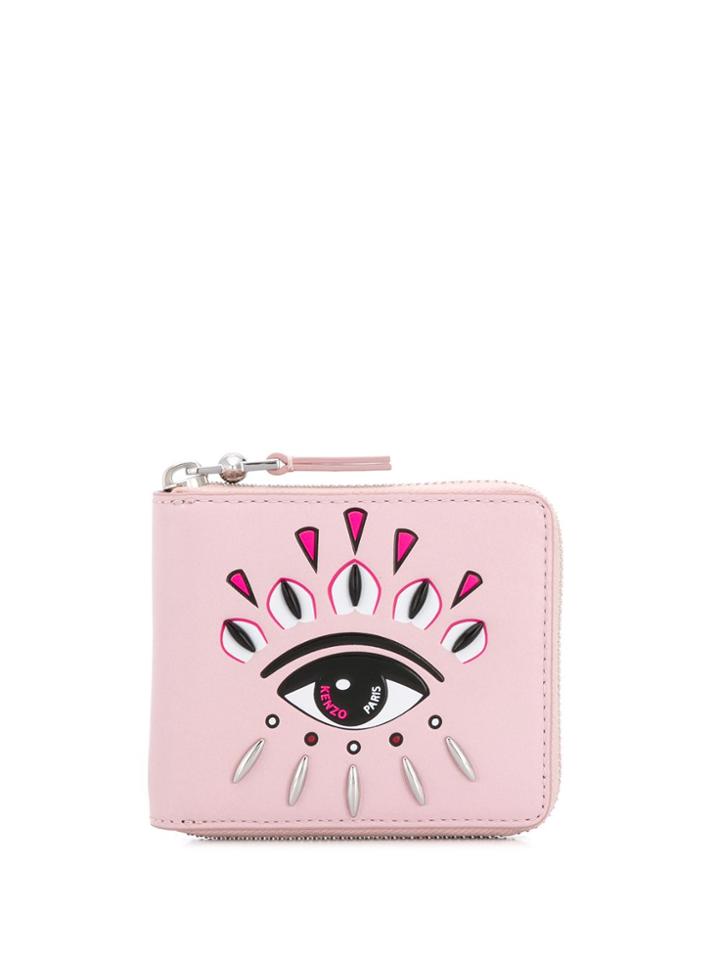 Kenzo Embossed Eye Logo Purse - Pink