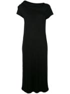 Forme D'expression - Slash Neck T-shirt Dress - Women - Cotton/cashmere - S, Black, Cotton/cashmere