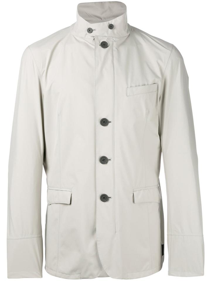 Herno Buttoned Jacket, Men's, Size: 48, Nude/neutrals, Polyester/fluorofibra