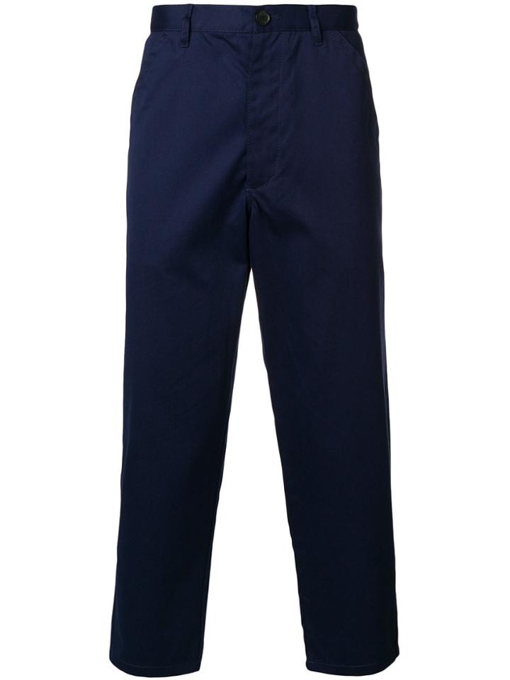 Comme Des Garçons Shirt Classic Cropped Chinos - Blue