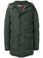 Moose Knuckles Hooded Quilted Coat - Green
